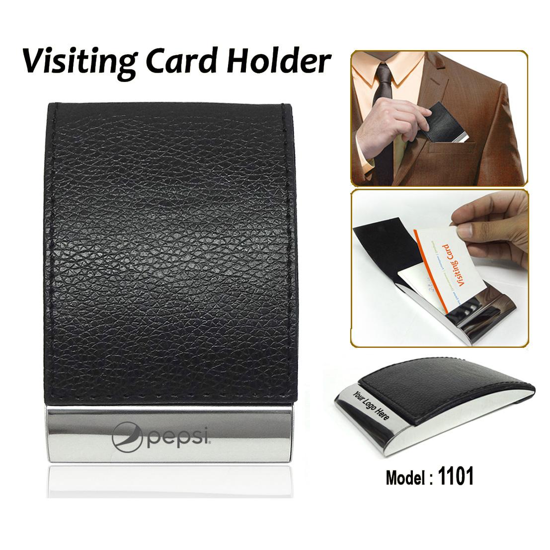 Leather Half Curve visiting Card Holder