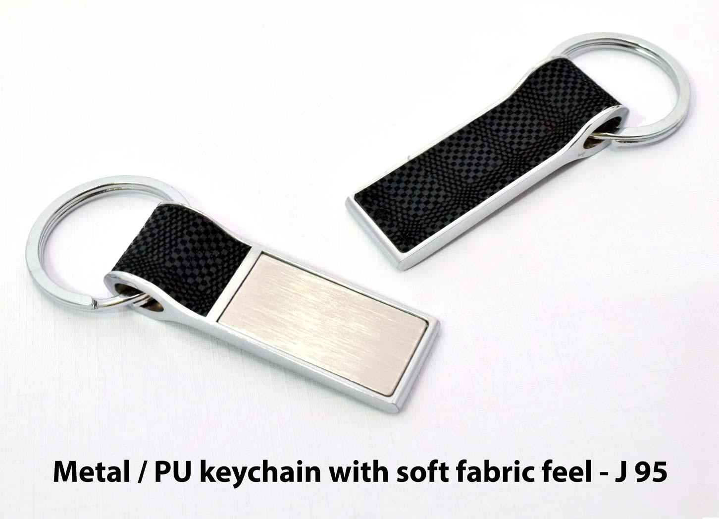 Metal Keychain With Soft Fabric Feel