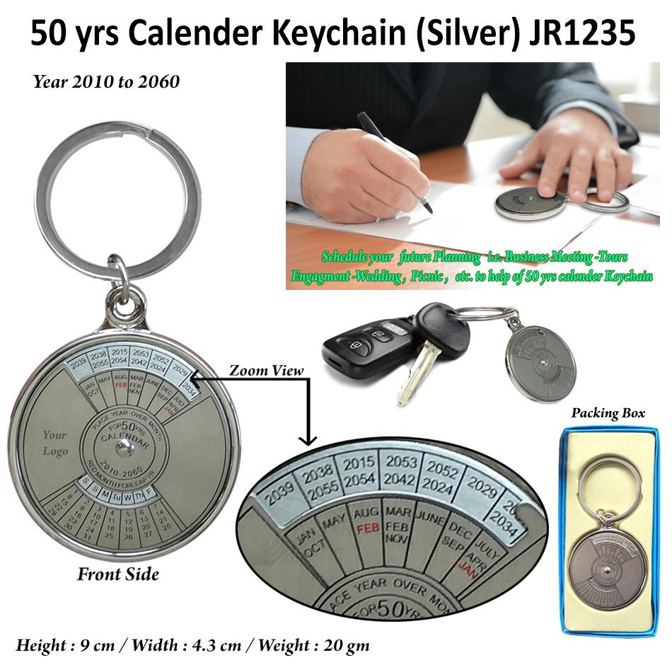 50 Yrs Calendar Keychain 