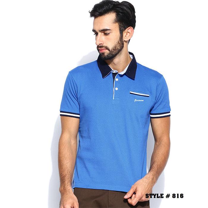 Cornflower Blue Collar T-Shirt