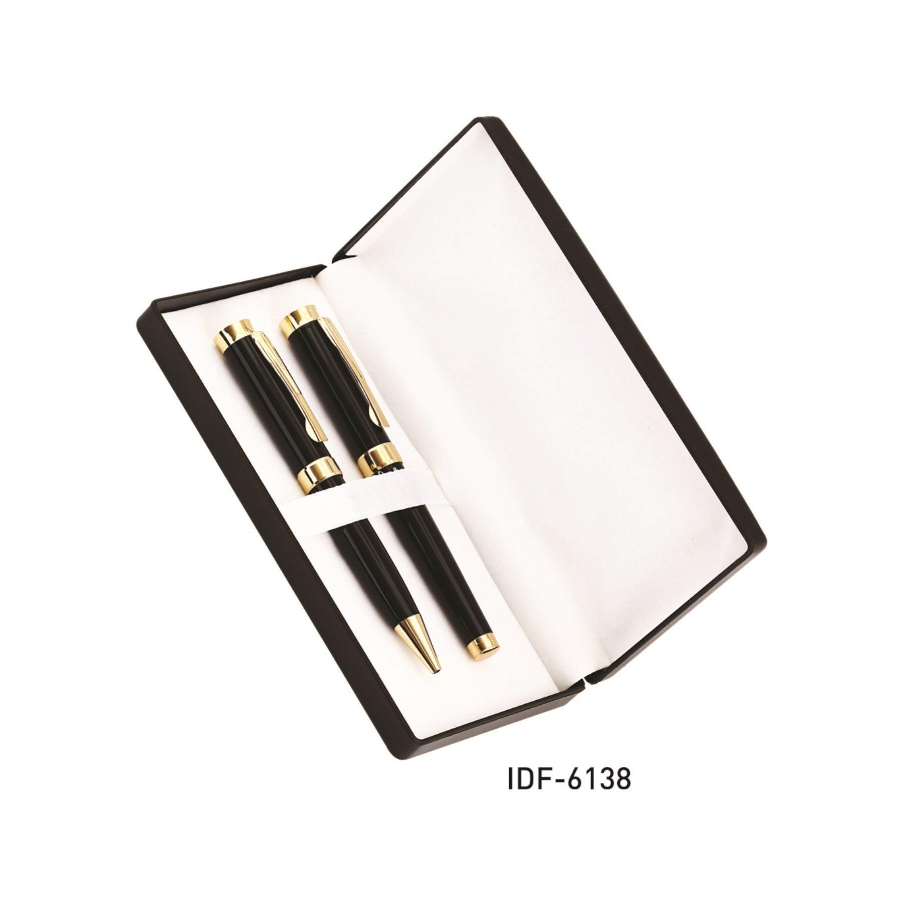 Set Of Two Black Gold Pens