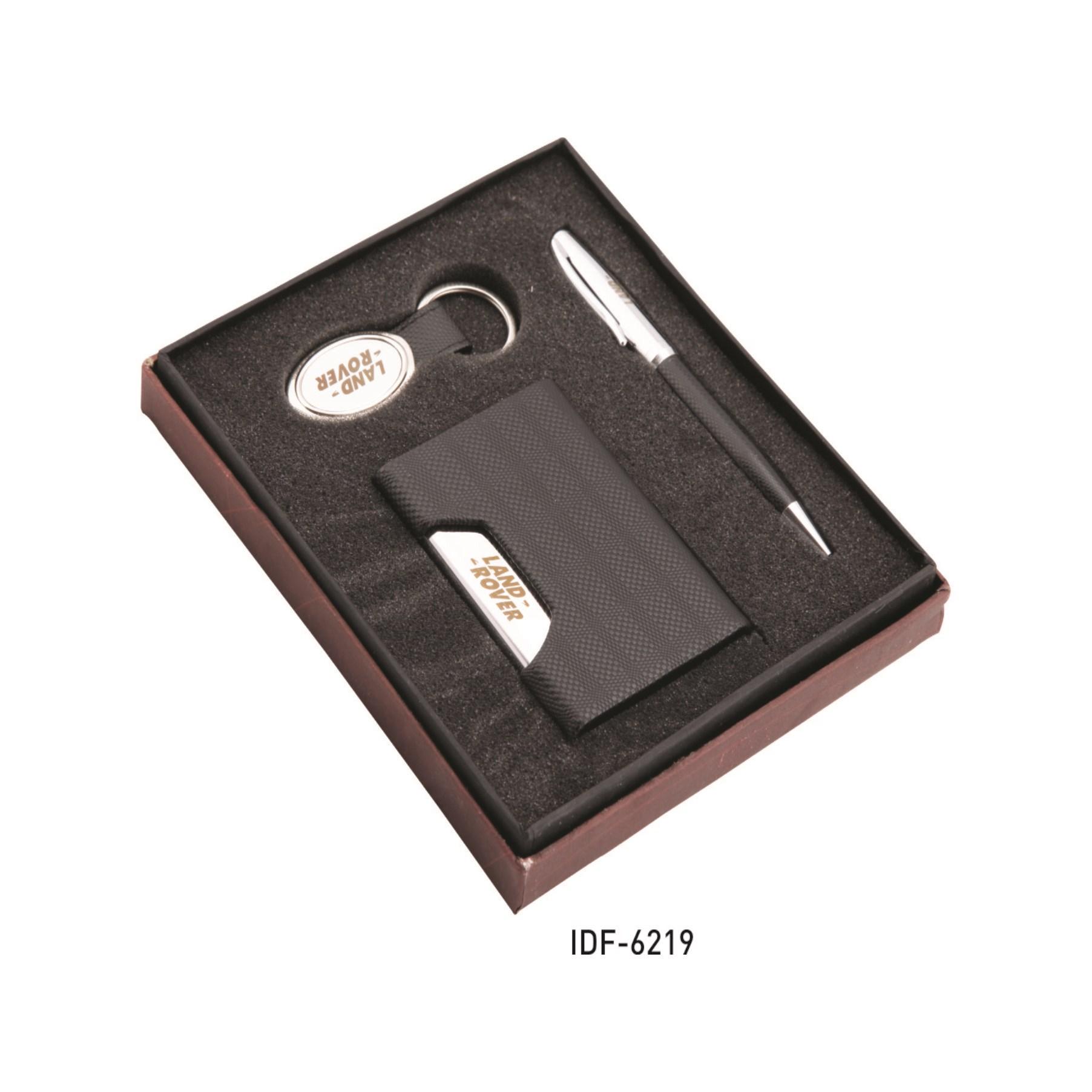 Gift Set Of Dark Grey  Pen , Pouch , Keychain