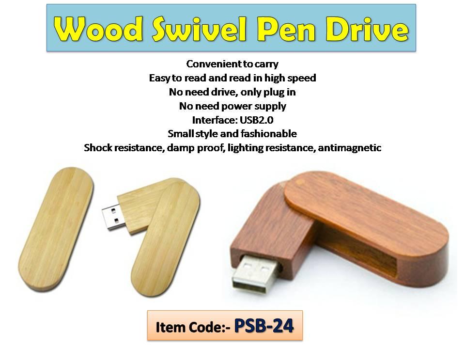 Wood Swivel Pendrive