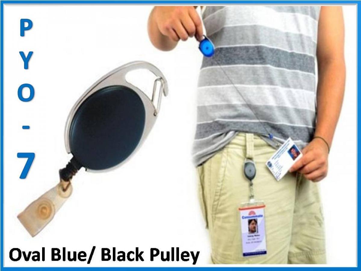 Oval Blue Black Pulley