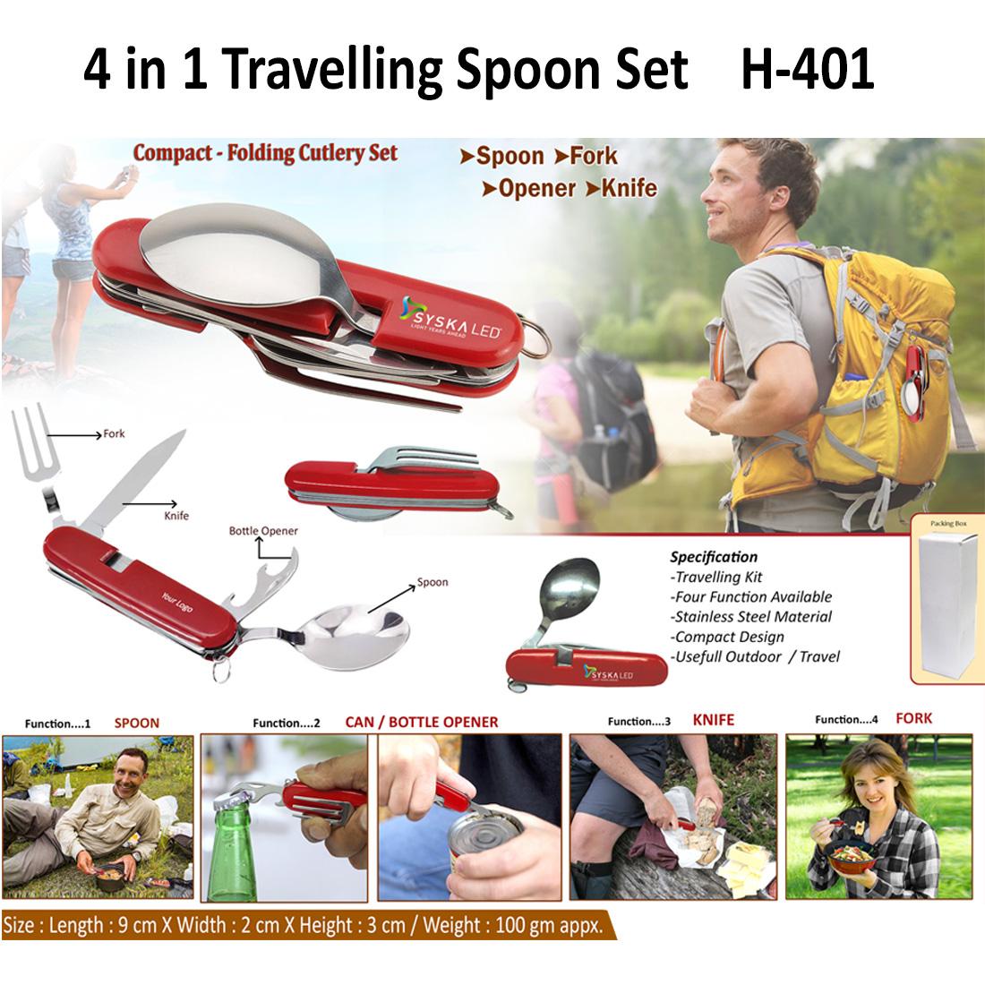 Travelling Spoon Set Four In One