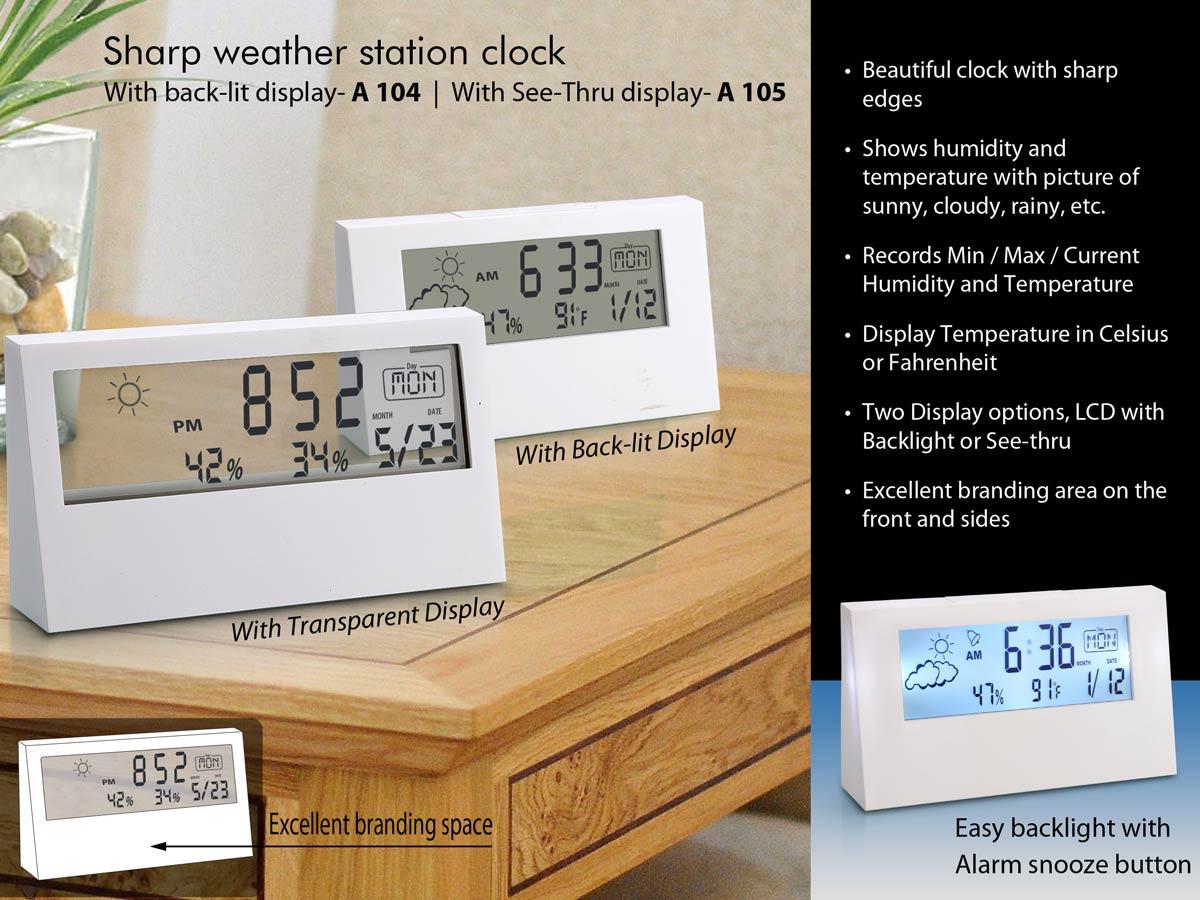 Sharp Weather Station Clock