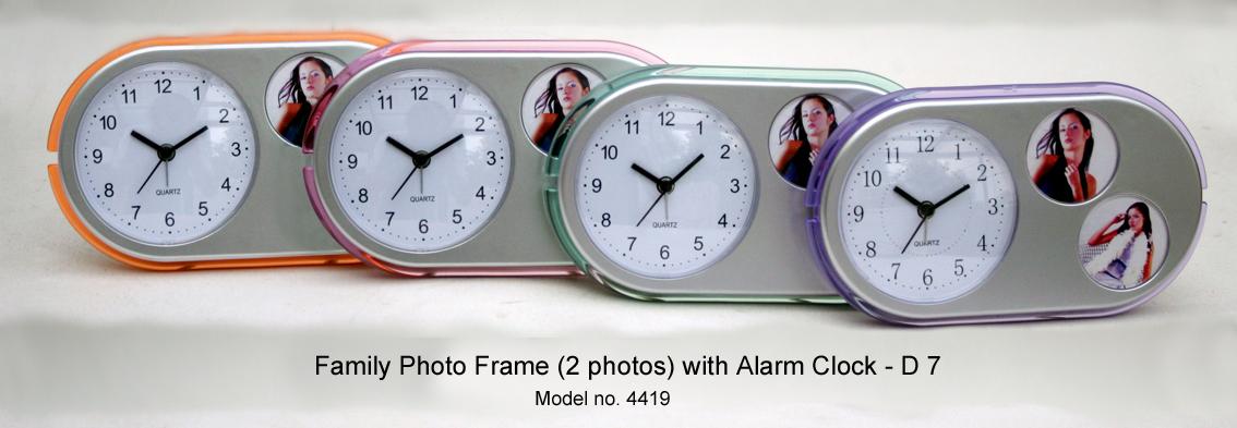 Family Photo Frame With Alarm Clock