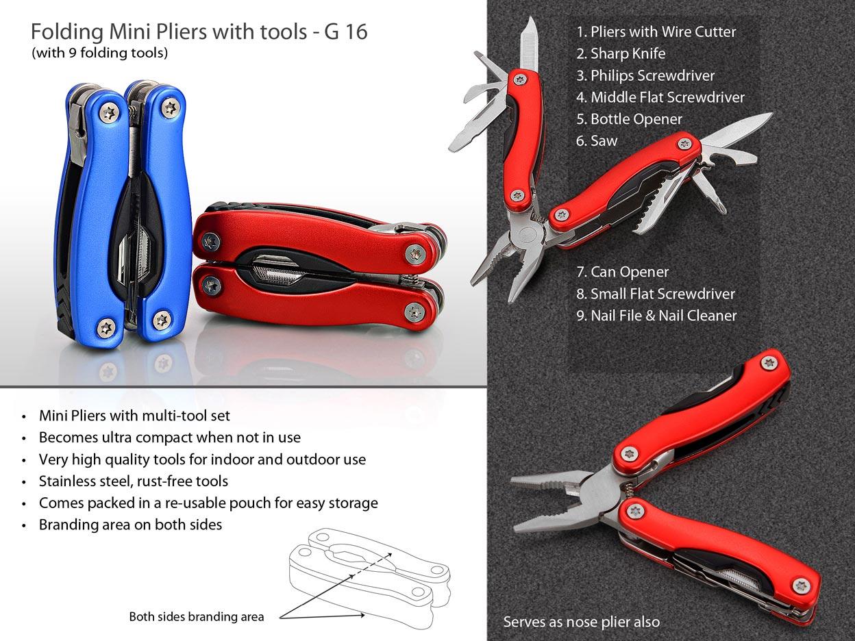 Folding Mini  Pliers With Tools
