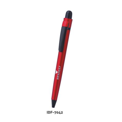 Plastic Dark Red Jumbo Clickable Pen