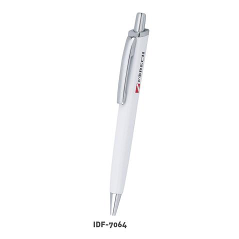 White With Silver Clickable Pen
