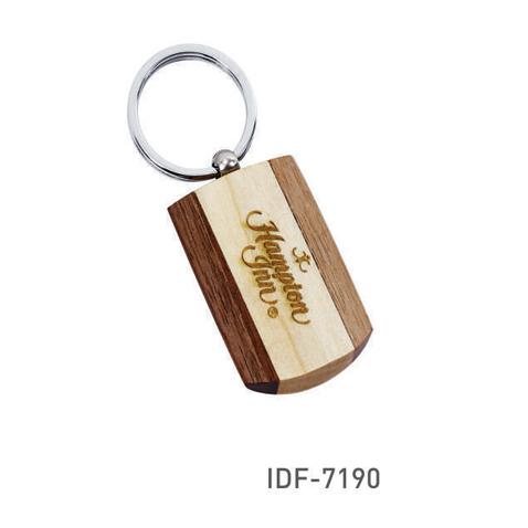 Wooden Curve Shape Keyring